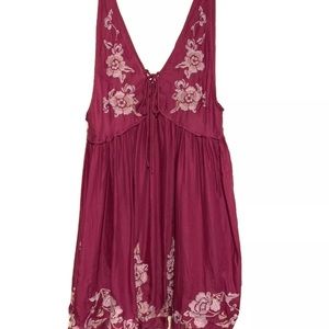 Intimately Free People Aida Slip In Plum Sz MD EUC